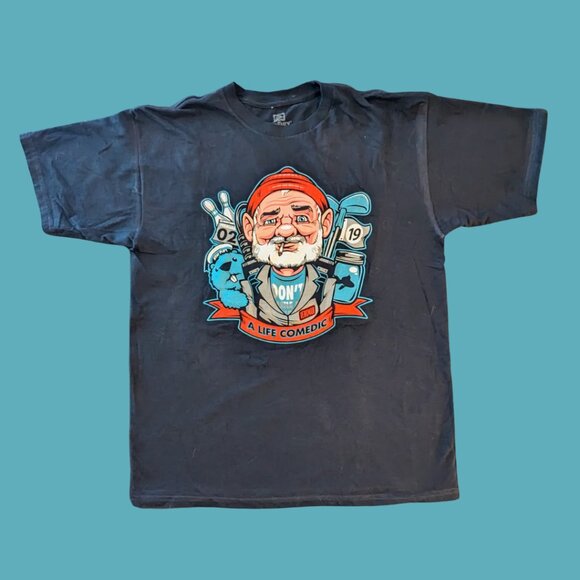 TeeFury “A Life Comedic” Bill Murray Tribute Tee — Tag Medium — Black - Picture 1 of 3
